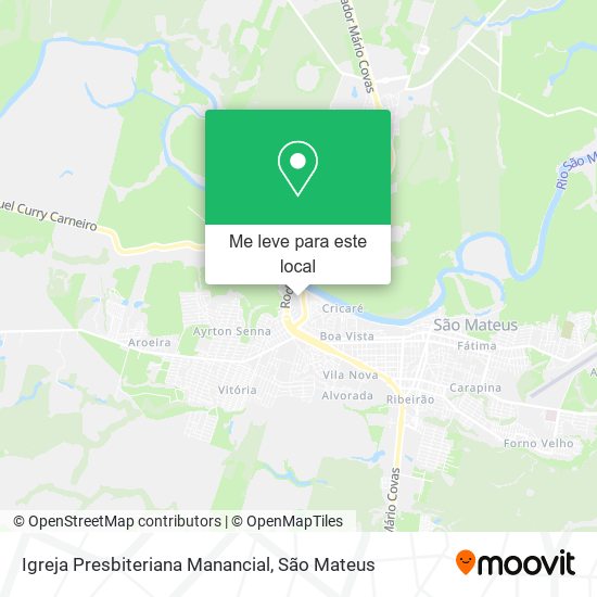 Igreja Presbiteriana Manancial mapa