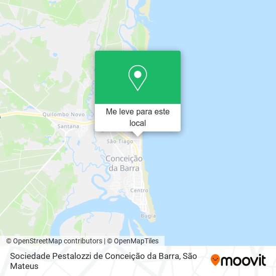 Sociedade Pestalozzi de Conceição da Barra mapa