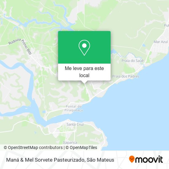Maná & Mel Sorvete Pasteurizado mapa