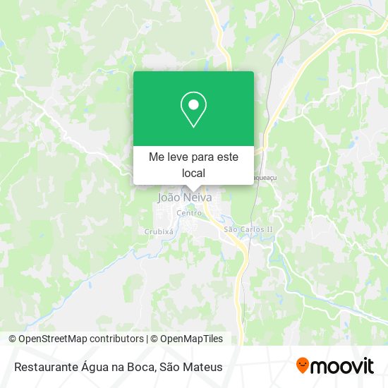 Restaurante Água na Boca mapa