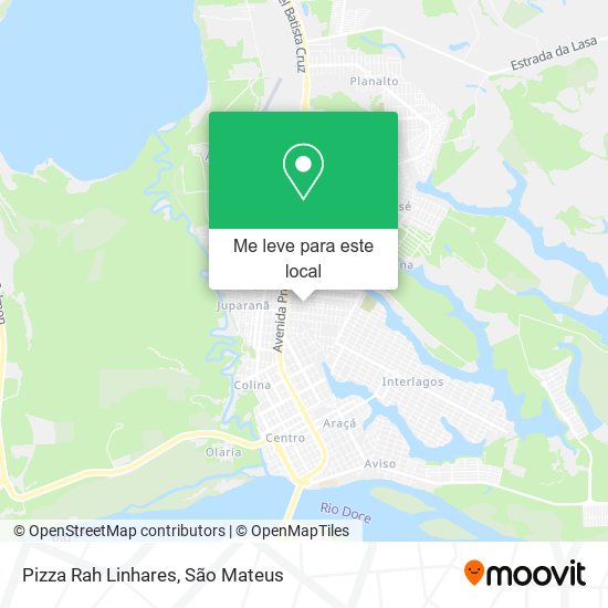 Pizza Rah Linhares mapa