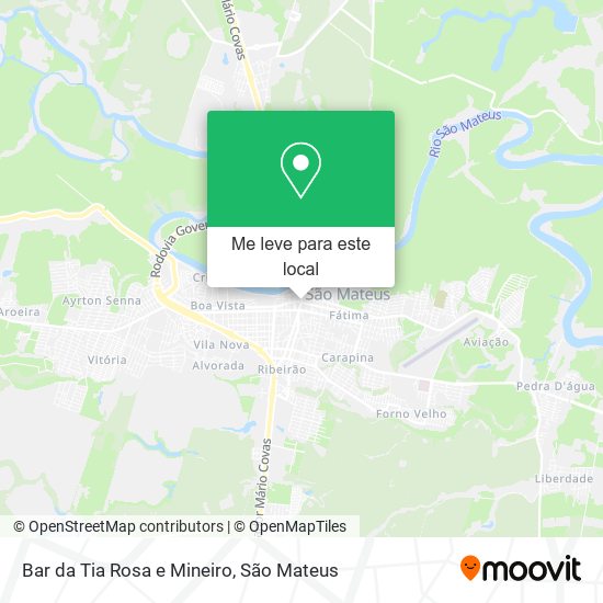 Bar da Tia Rosa e Mineiro mapa