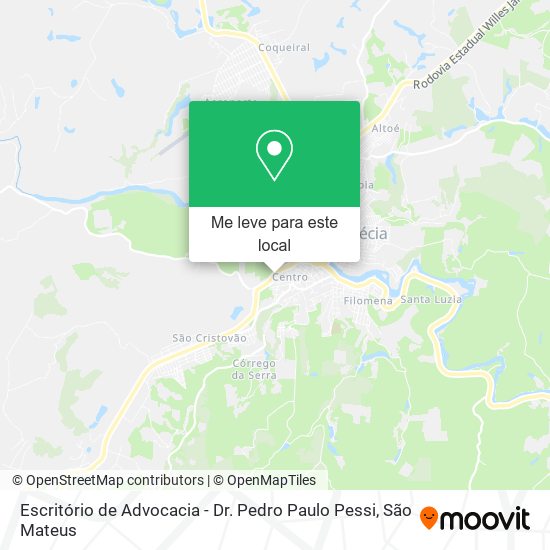 Escritório de Advocacia - Dr. Pedro Paulo Pessi mapa