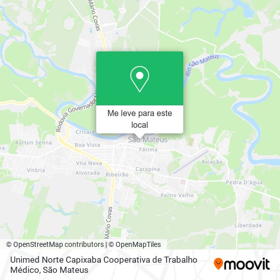 Unimed Norte Capixaba Cooperativa de Trabalho Médico mapa