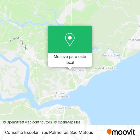 Conselho Escolar Tres Palmeiras mapa