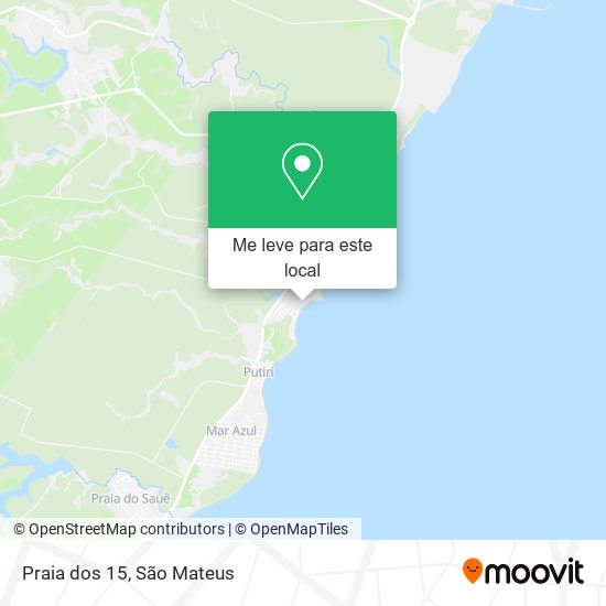 Praia dos 15 mapa