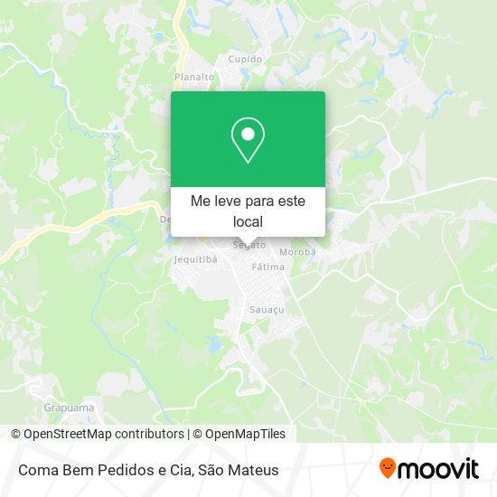 Coma Bem Pedidos e Cia mapa