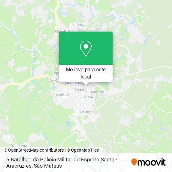 5 Batalhão da Polícia Militar do Espírito Santo - Aracruz-es mapa