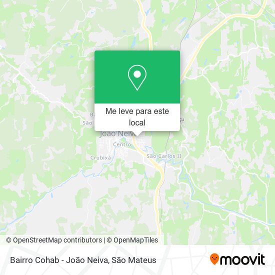Bairro Cohab - João Neiva mapa