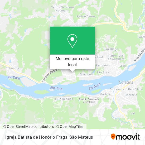 Igreja Batista de Honório Fraga mapa