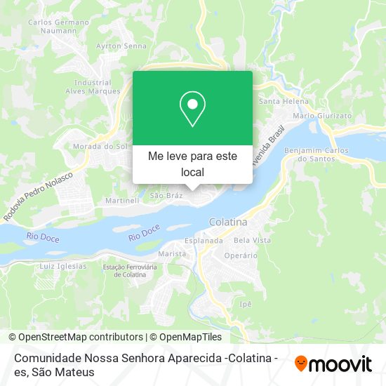Comunidade Nossa Senhora Aparecida -Colatina - es mapa