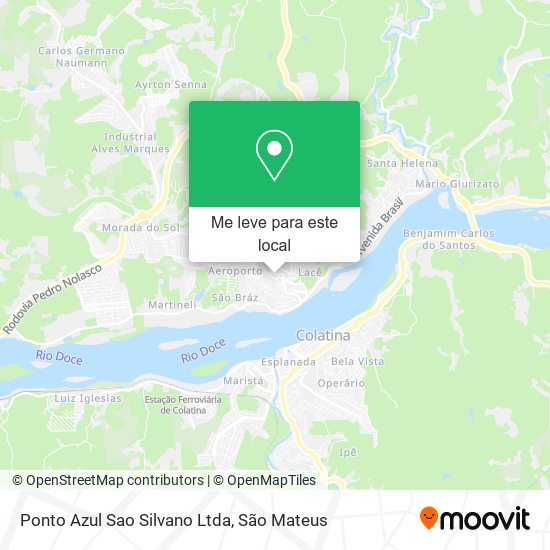 Ponto Azul Sao Silvano Ltda mapa