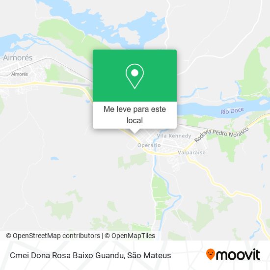 Cmei Dona Rosa Baixo Guandu mapa