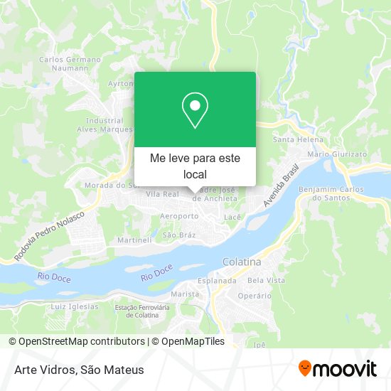 Arte Vidros mapa