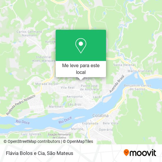 Flávia Bolos e Cia mapa