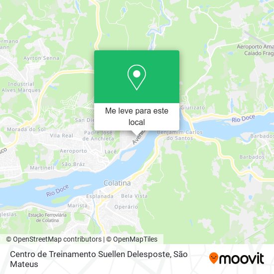 Centro de Treinamento Suellen Delesposte mapa
