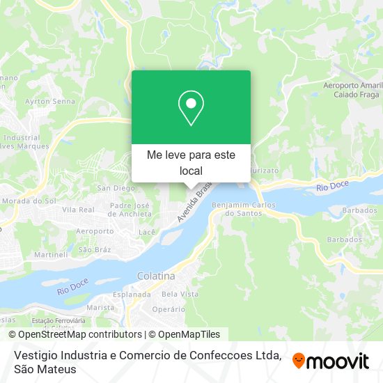 Vestigio Industria e Comercio de Confeccoes Ltda mapa