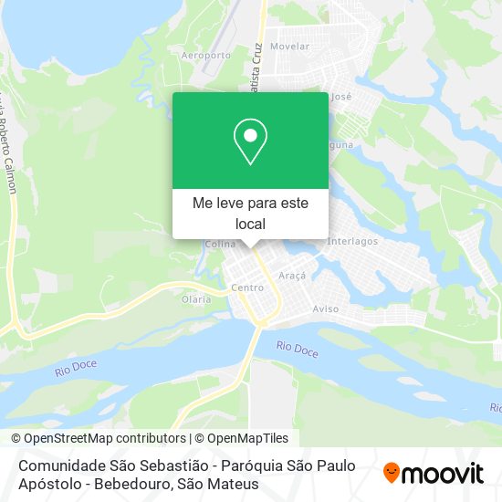 Comunidade São Sebastião - Paróquia São Paulo Apóstolo - Bebedouro mapa