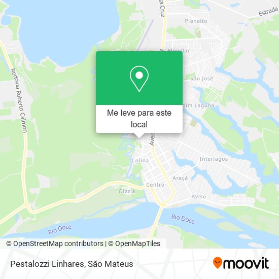 Pestalozzi Linhares mapa