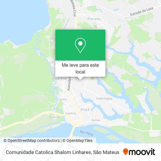 Comunidade Catolica Shalom Linhares mapa