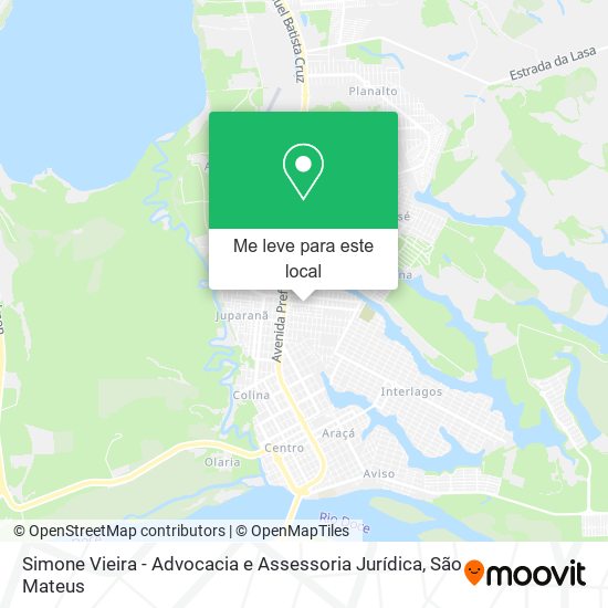 Simone Vieira - Advocacia e Assessoria Jurídica mapa