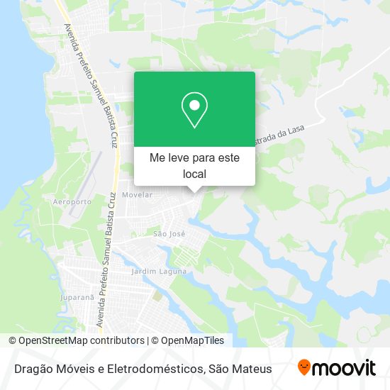 Dragão Móveis e Eletrodomésticos mapa