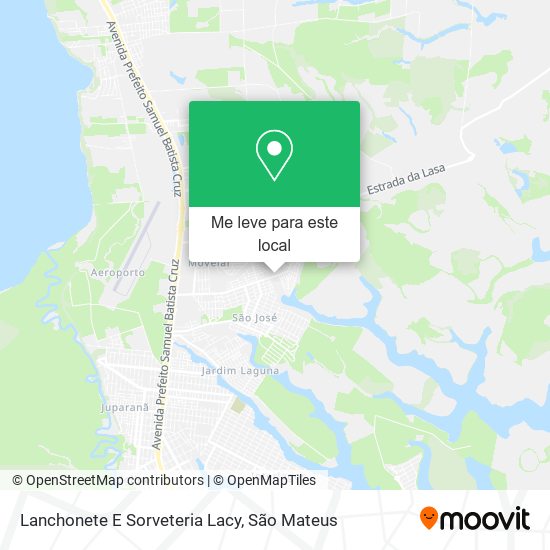 Lanchonete E Sorveteria Lacy mapa