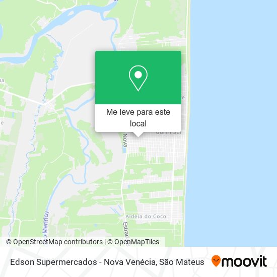 Edson Supermercados - Nova Venécia mapa