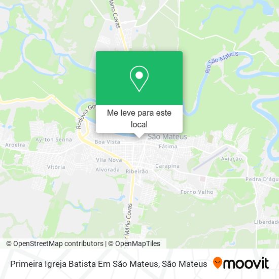 Primeira Igreja Batista Em São Mateus mapa