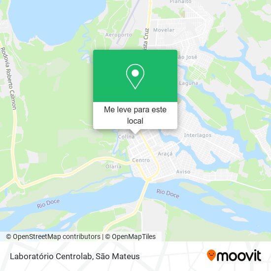 Laboratório Centrolab mapa