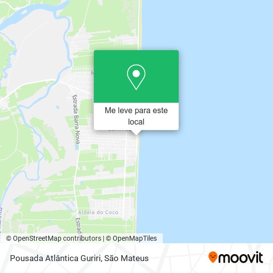 Pousada Atlântica Guriri mapa