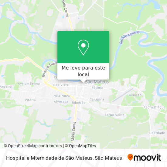 Hospital e Mternidade de São Mateus mapa