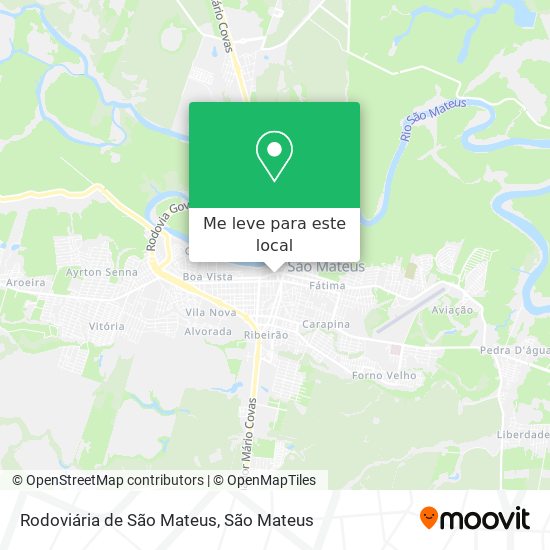 Rodoviária de São Mateus mapa