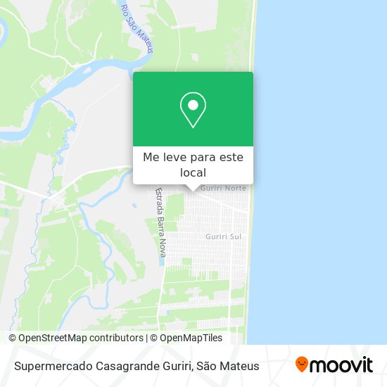 Supermercado Casagrande Guriri mapa