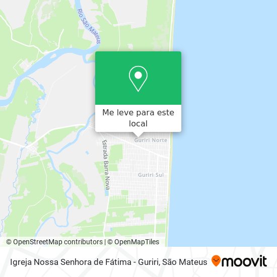 Igreja Nossa Senhora de Fátima - Guriri mapa