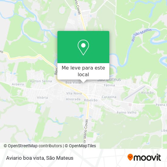 Aviario boa vista mapa