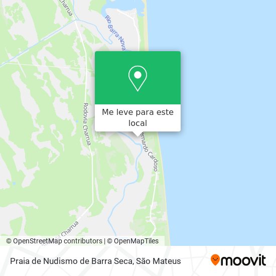 Praia de Nudismo de Barra Seca mapa