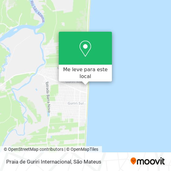Praia de Guriri Internacional mapa