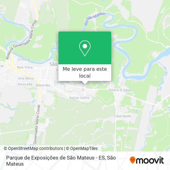 Parque de Exposições de São Mateus - ES mapa