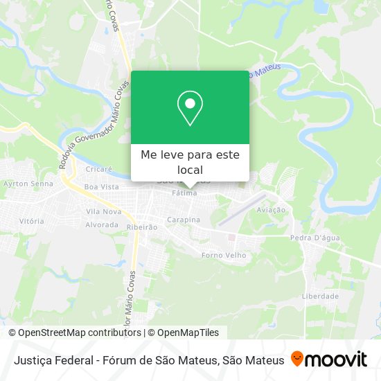 Justiça Federal - Fórum de São Mateus mapa