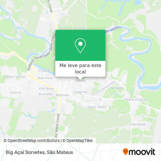 Big Açaí Sorvetes mapa