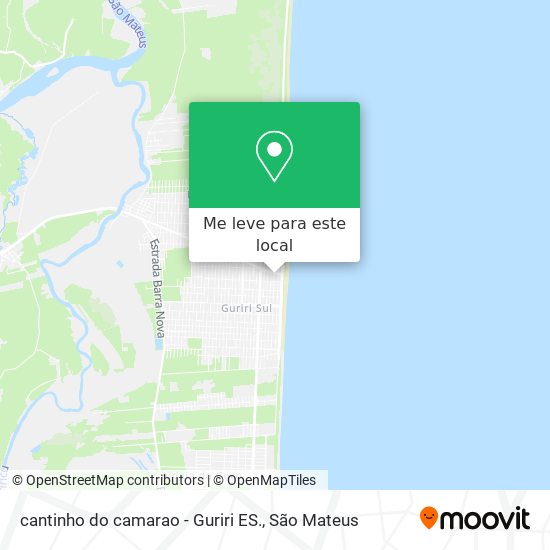 cantinho do camarao - Guriri ES. mapa