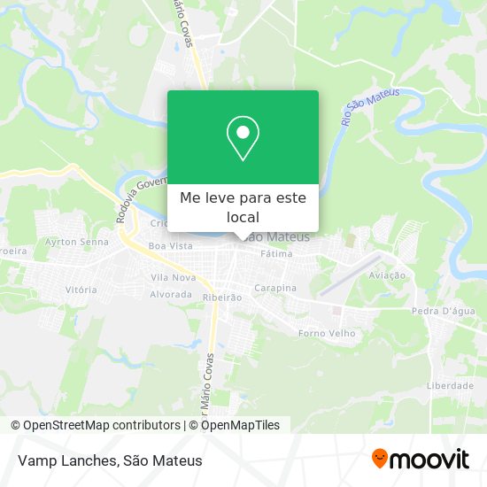 Vamp Lanches mapa
