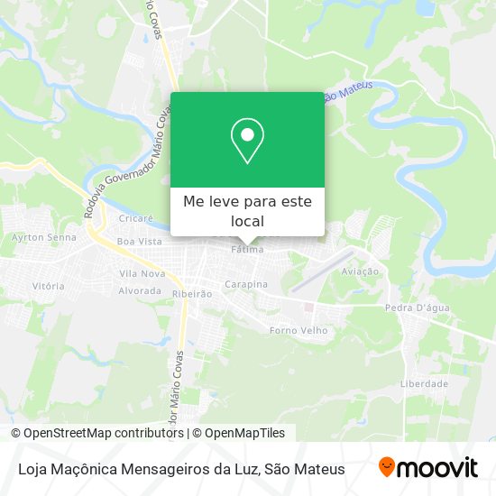 Loja Maçônica Mensageiros da Luz mapa