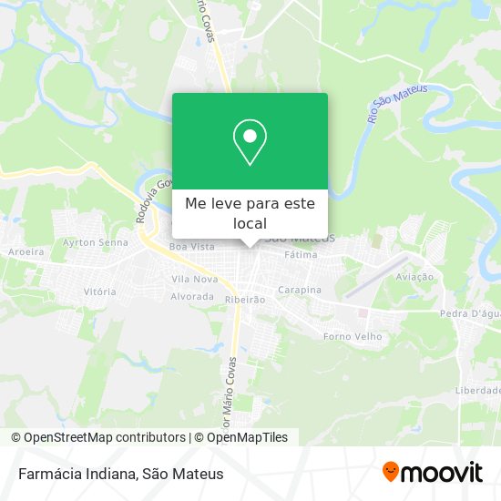 Farmácia Indiana mapa