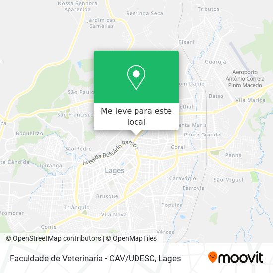 Faculdade de Veterinaria - CAV / UDESC mapa