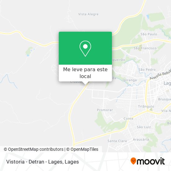 Vistoria - Detran - Lages mapa