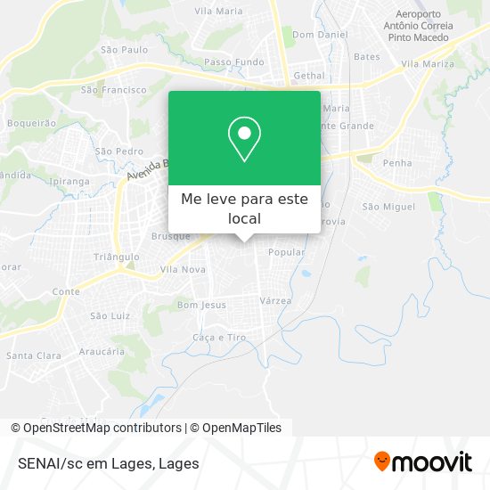 SENAI/sc em Lages mapa