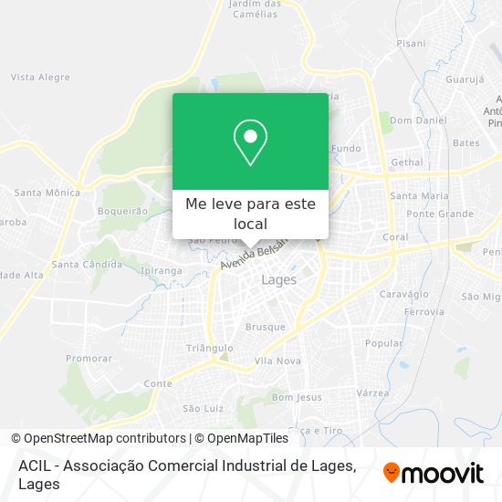 ACIL - Associação Comercial Industrial de Lages mapa