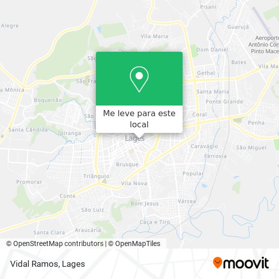 Vidal Ramos mapa